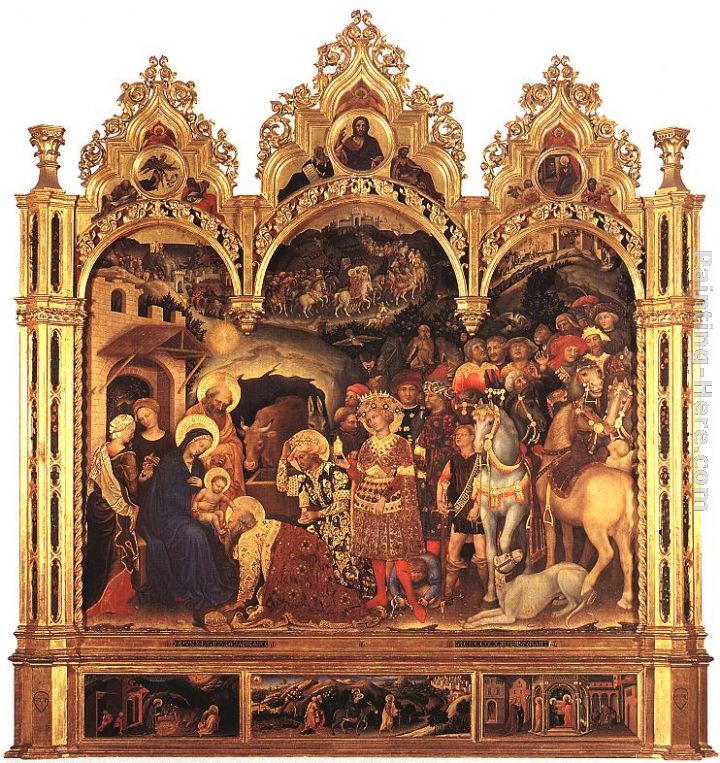 Adoration of the Magi painting - Gentile da Fabriano Adoration of the Magi art painting